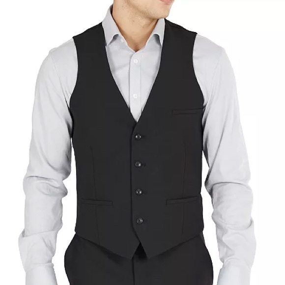 Bar III Slim-Fit Solid Wool Suit Vest, for Macy's - Picture 6 of 8